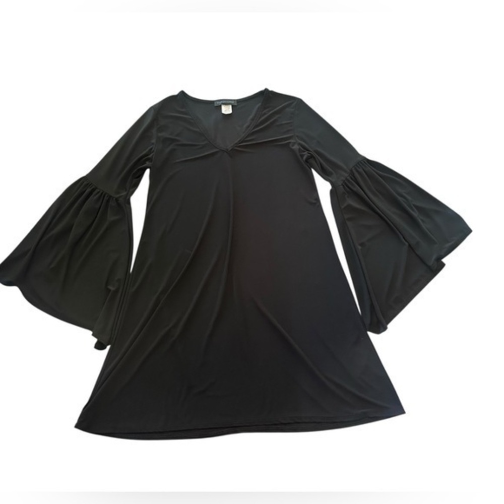 American City Wear Bell Sleeve Short Dress - Womens Size Medium - Black